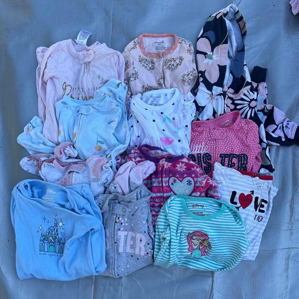 Disney and other Kids Pajama Set - Pink, Blue, and White set of 12